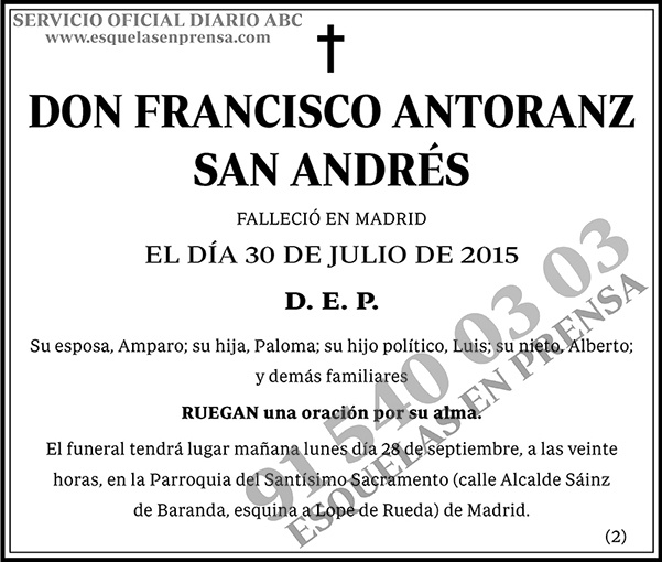 Francisco Antoranz San Andrés